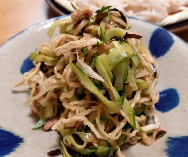 切干大根とツナ塩昆布のサラダ